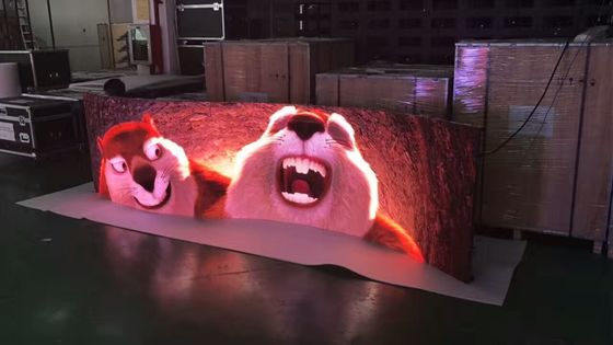 หน้าจอ LED แบบโค้งให้เช่าแบบ Full Color 3.9 แบบในร่มพร้อมมุมมอง140º